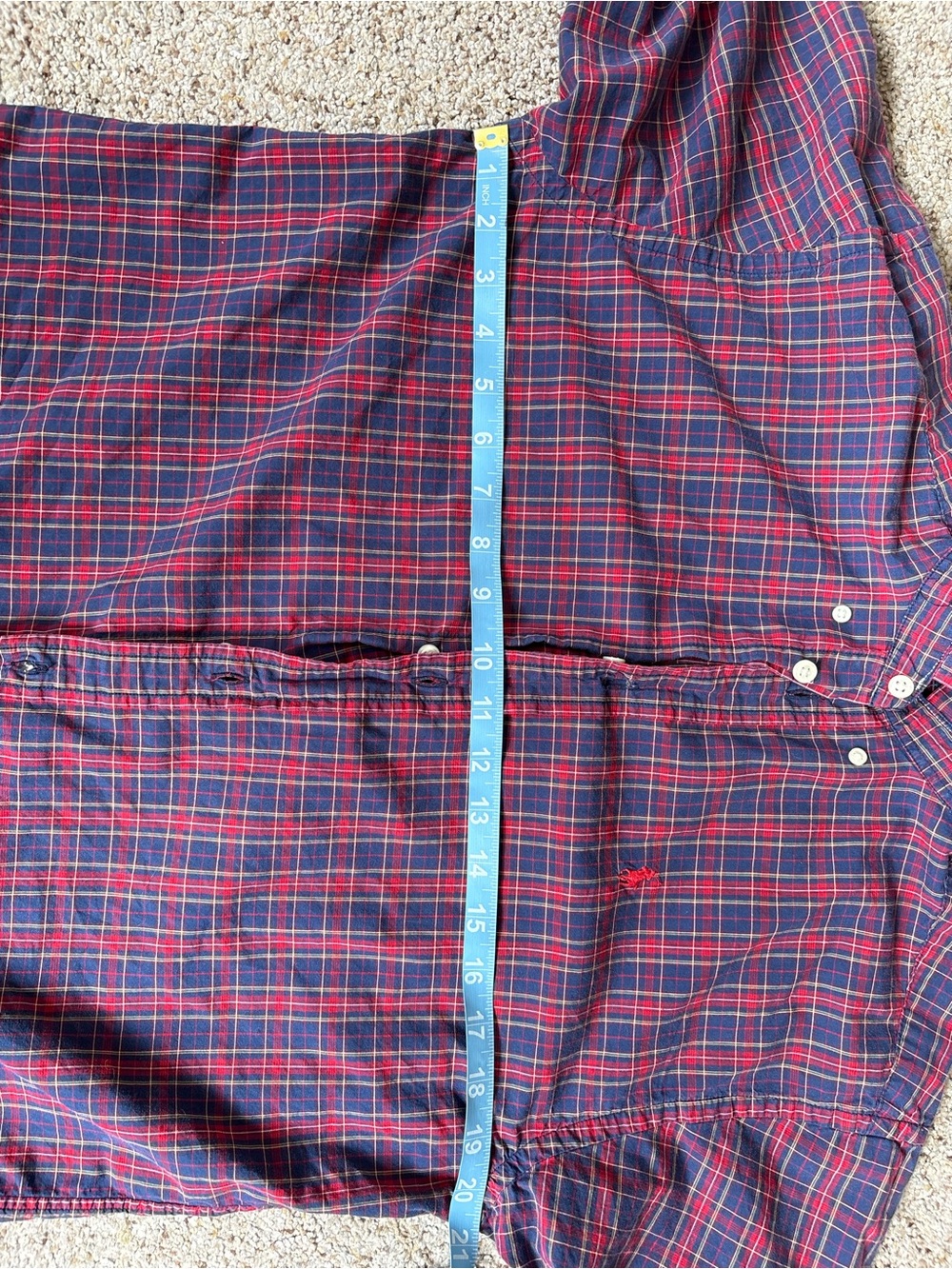 Reworked Ralph Lauren red+blue plaid size small - Picture 11 of 15